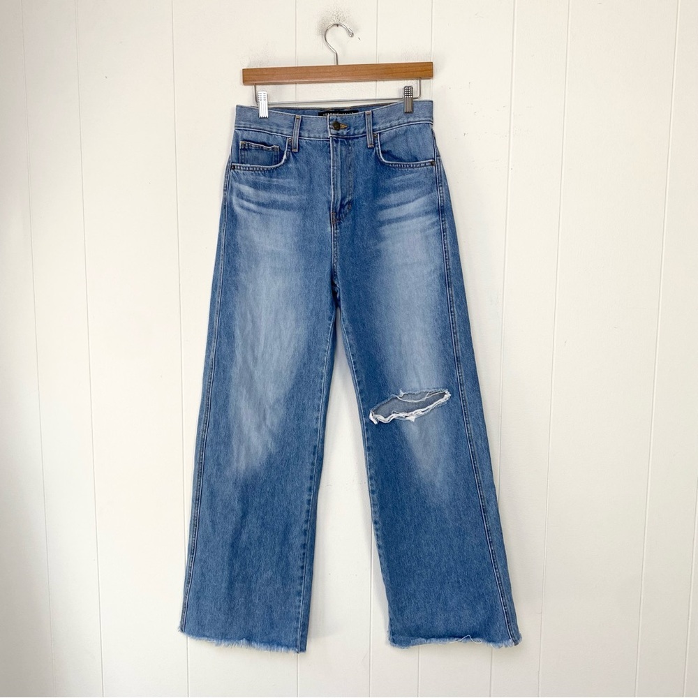Veronica Beard Light Blue Wide Leg Flare Jeans